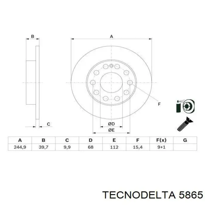 Купити 5865 Tecnodelta Головний гальмівний циліндр
