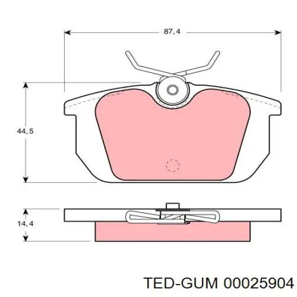 Сайлентблок цапфи задньої Ted-gum 00025904 ціна, від 7.77 USD