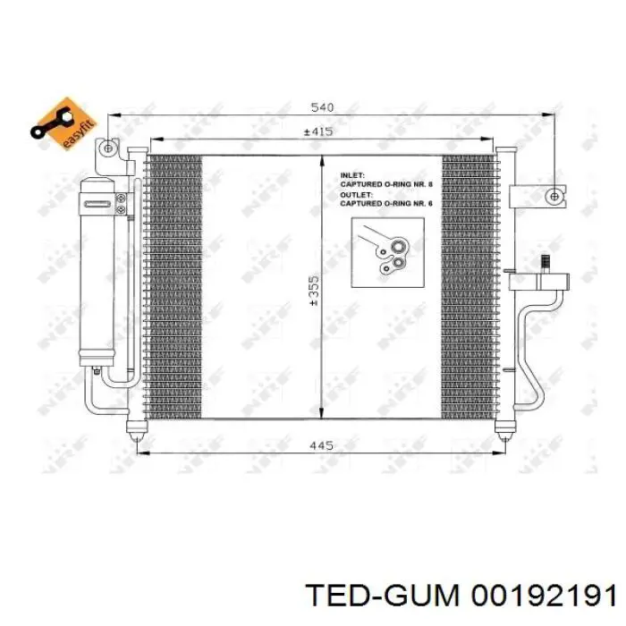 Сайлентблок заднього поздовжнього важеля 192191 Ted-gum