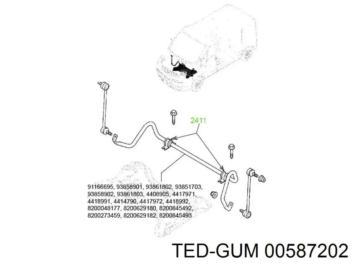 Подушка стабілізатора Ted-gum 00587202 ціна, від 3.59 USD