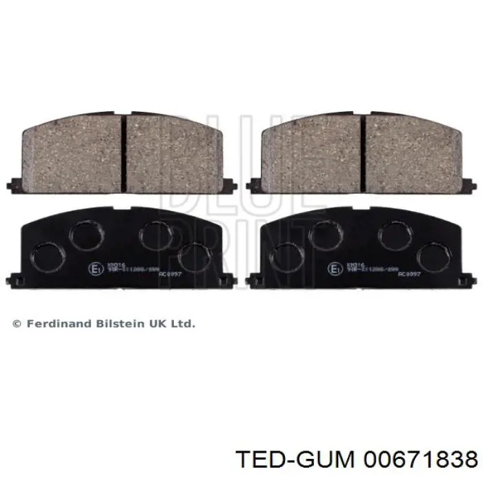Сайлентблок задньої поздовжньої тяги 00671838 Ted-gum
