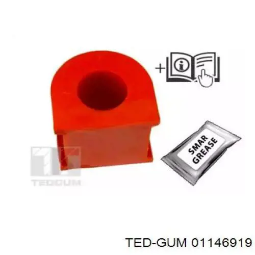 Купити 01146919 Ted-gum Втулка стабілізатора переднього внутрішня