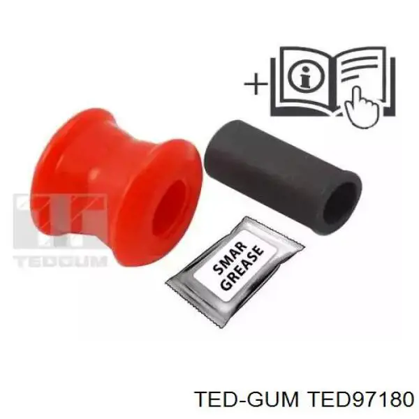 Сайлентблок амортизатора заднього Ted-gum TED97180 ціна, від 17.19 USD