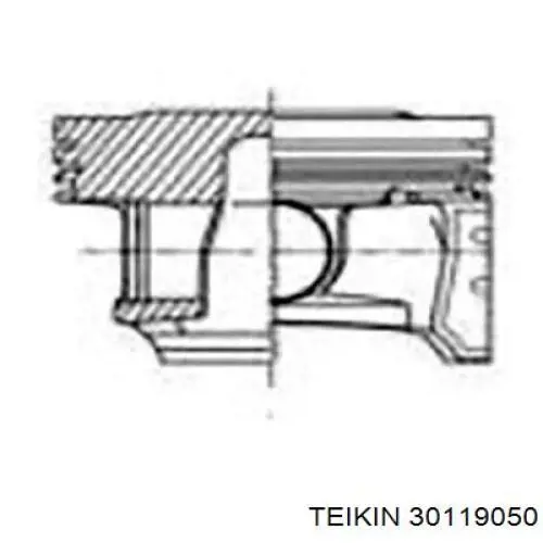 30119050 Teikin Поршень (ком-кт на мотор), 2-й ремонт (+0,50)
