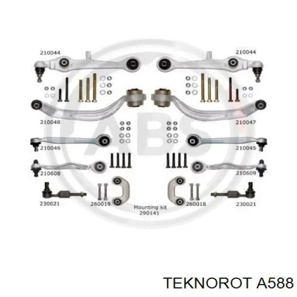 A588 Teknorot комплект важелів передньої підвіски