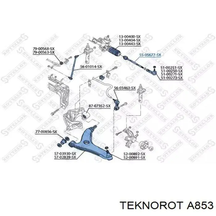 A853 Teknorot Тяги кермові