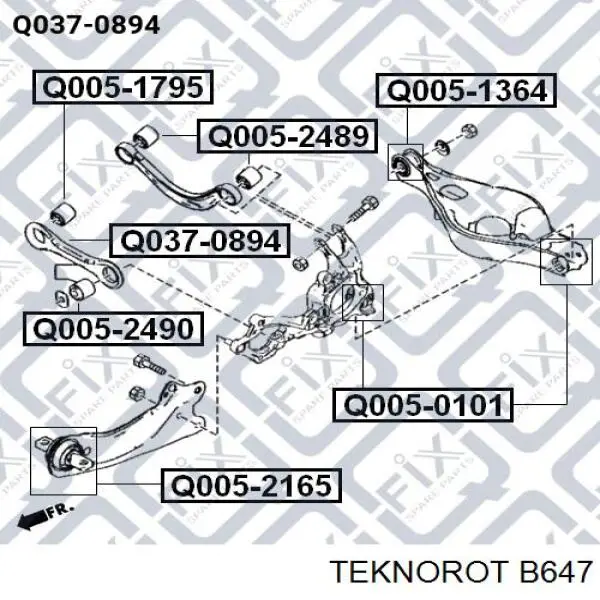 Стійка стабілізатора, переднього, права Teknorot B647 ціна, від 9.59 USD