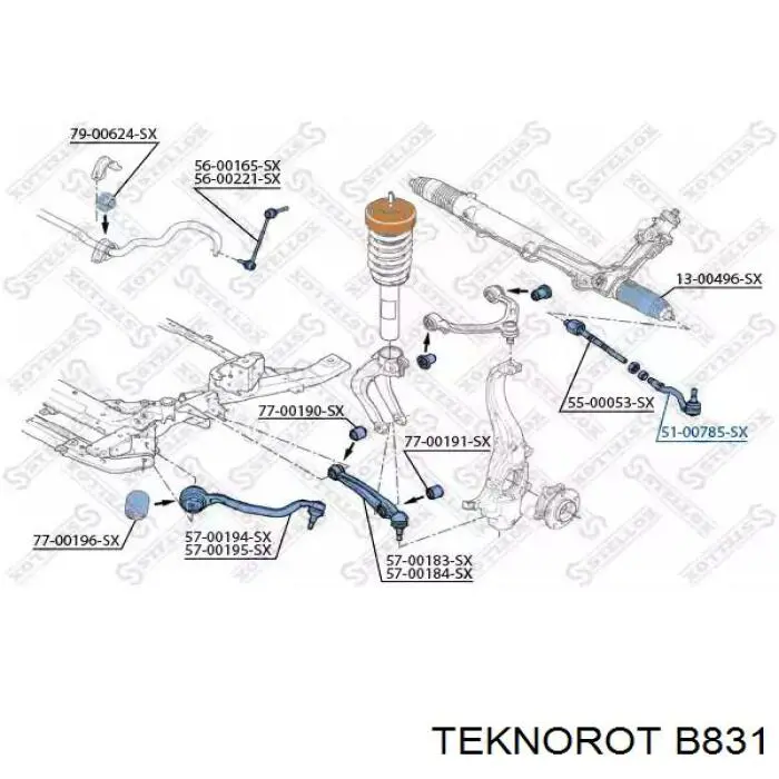 Купити B831 Teknorot Рульовий наконечник