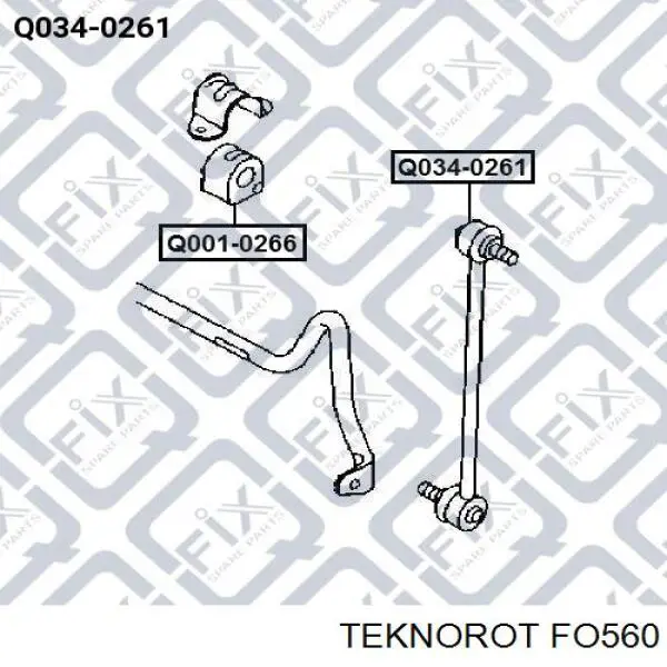 Стійка переднього стабілізатора Teknorot FO560