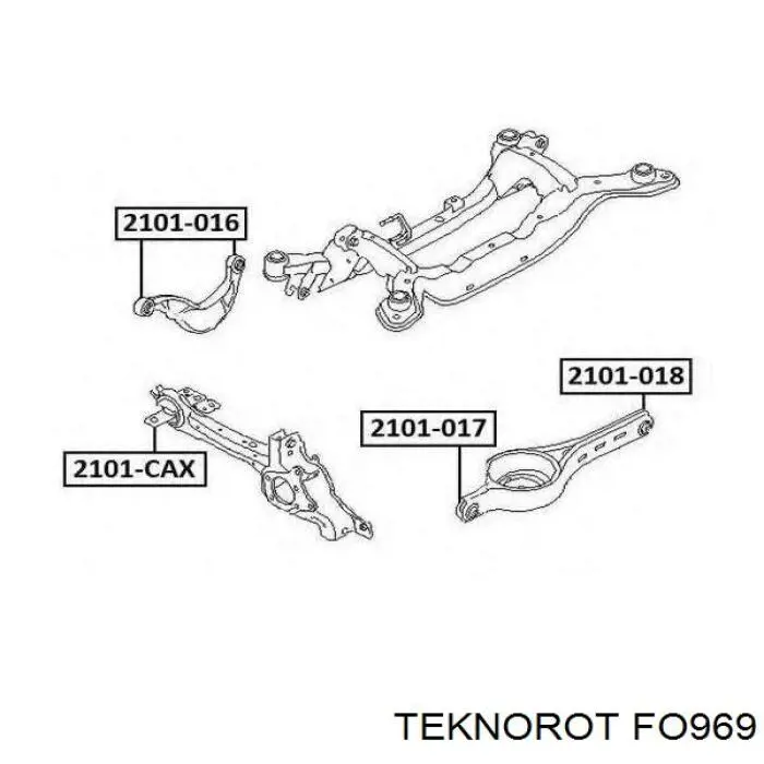 Купити FO969 Teknorot Важіль задньої підвіски нижній, лівий/правий