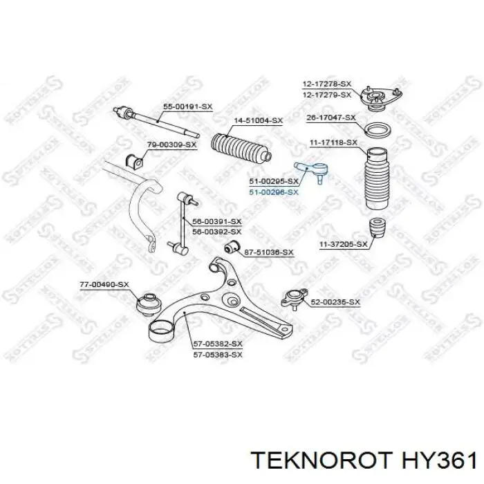 Купити HY361 Teknorot Рульовий наконечник