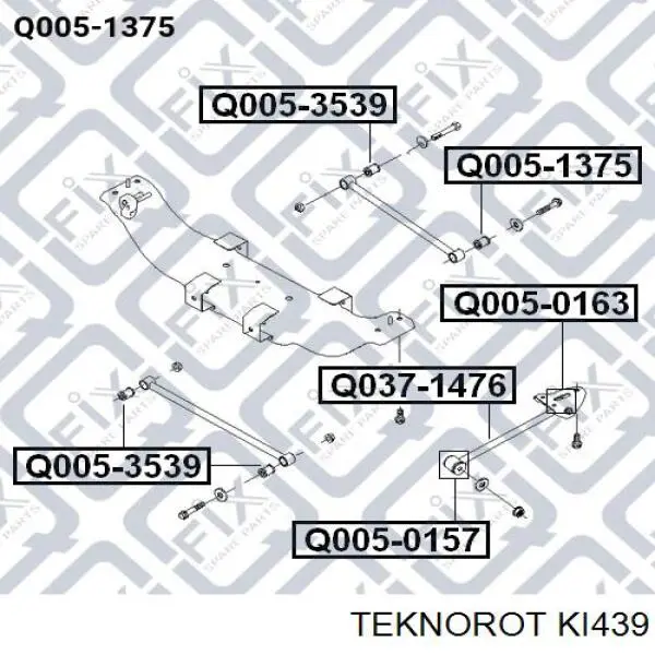 Купити KI439 Teknorot Лівий важіль передній нижній підвіски