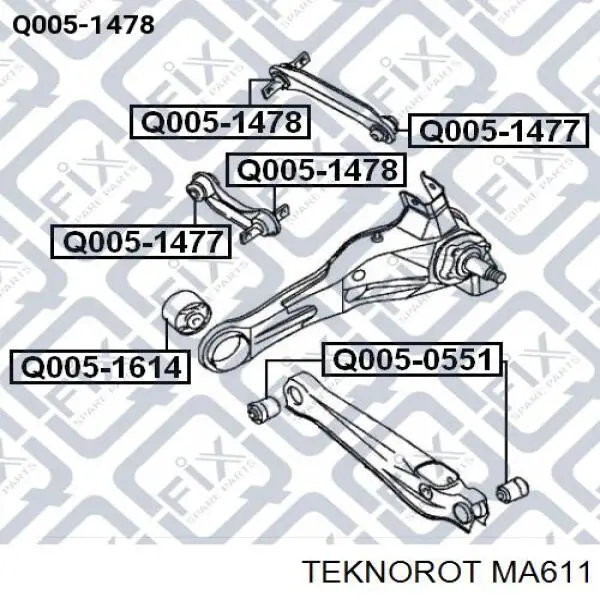 Стійка стабілізатора заднього MA611 Teknorot