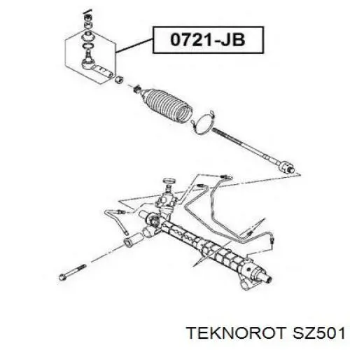 Рульовий наконечник SZ501 Teknorot