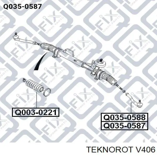 Рульова тяга V406 Teknorot