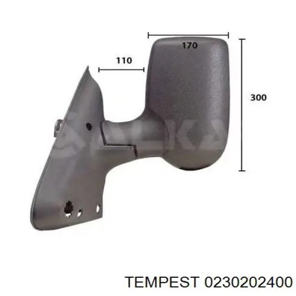 Дзеркало заднього виду, праве 0230202400 Tempest