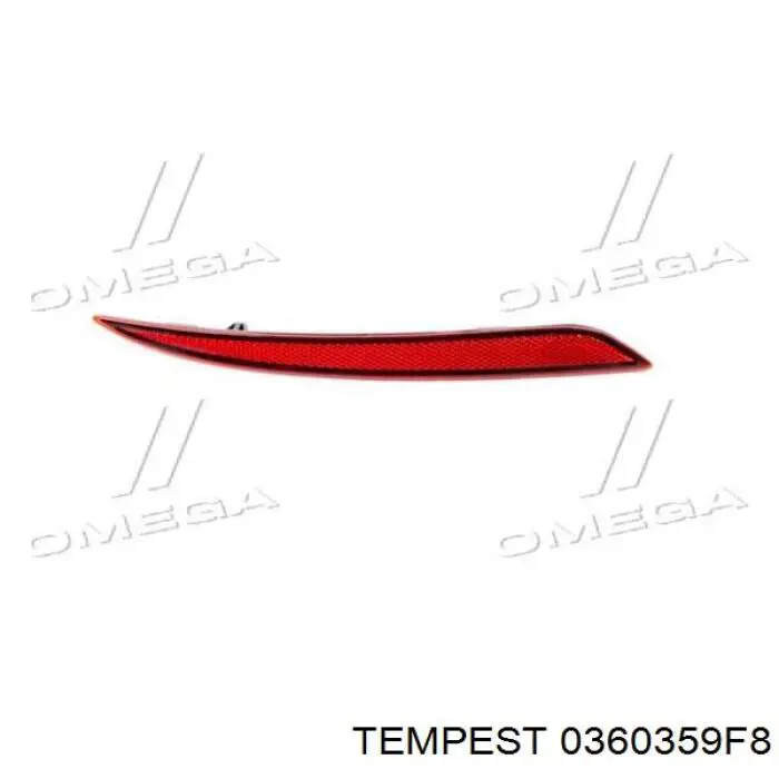 Катафот (відбивач) заднього бампера, правий 0360359F8 Tempest
