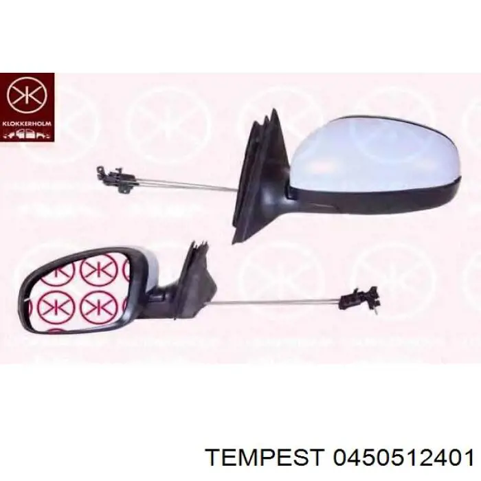 Корпус дзеркала заднього виду, лівого 0450512401 Tempest