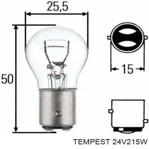Фара ліва, права Tempest 24V215W ціна, від 0.63 USD