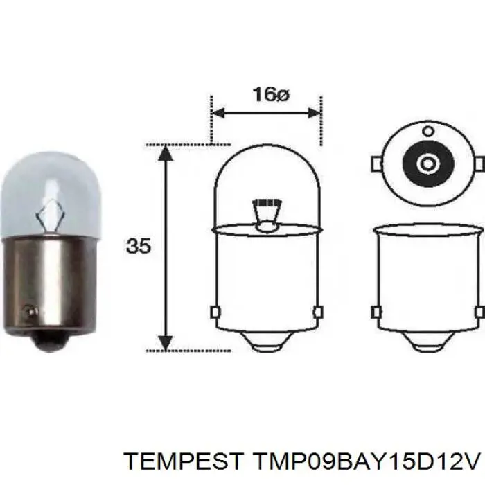 TMP09BAY15D12V Tempest лампочка