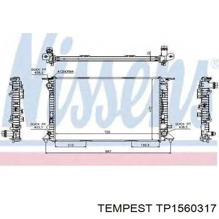 Радіатор TP1560317 Tempest