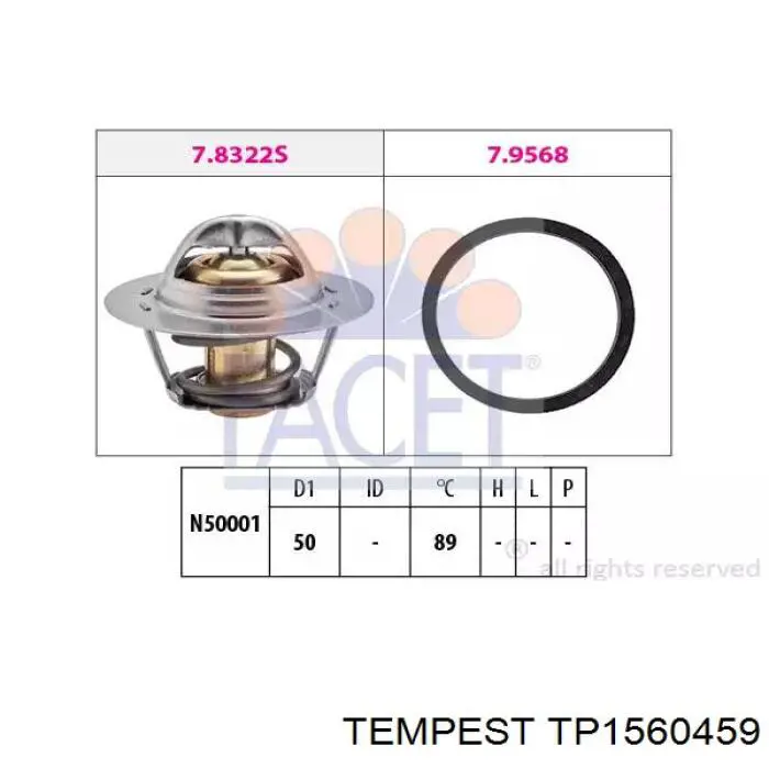 Радіатор основний Tempest TP1560459 ціна, від 55.06 USD