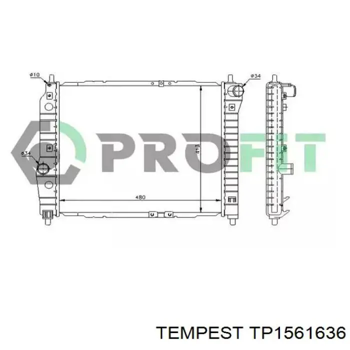 Радіатор TP1561636 Tempest