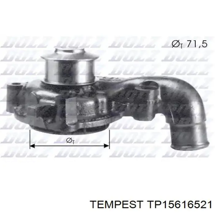 TP15616521 Tempest радіатор охолодження двигуна