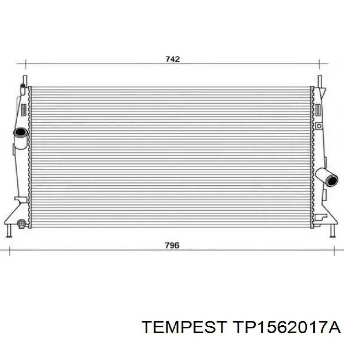 Купити TP1562017A Tempest Радіатор двигуна
