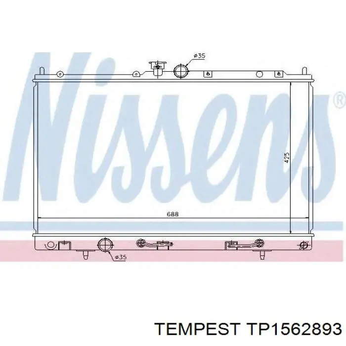 Радіатор основний Tempest TP1562893 ціна, від 80.16 USD