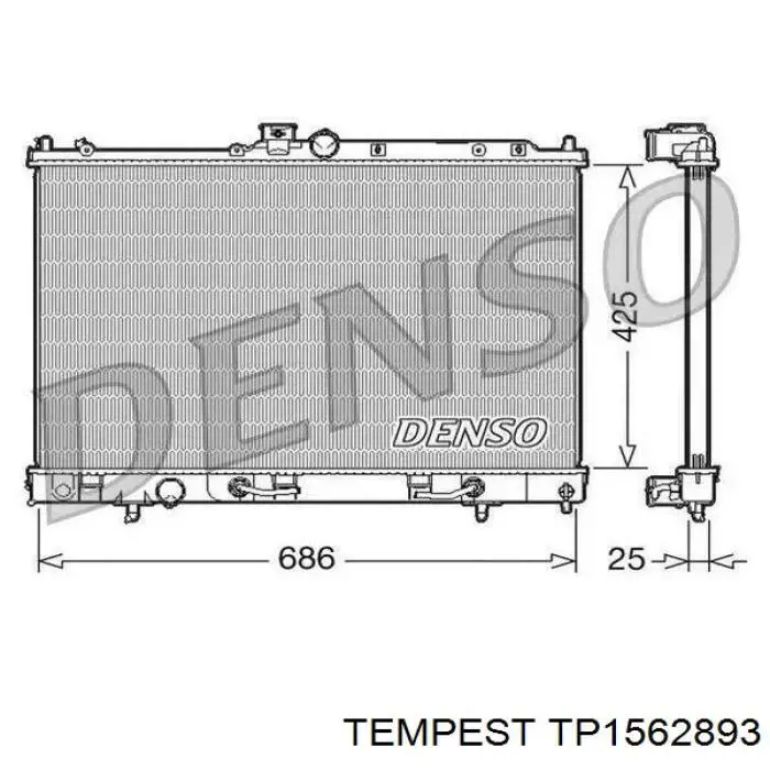 TP1562893 Tempest Радіатор охолодження двигуна