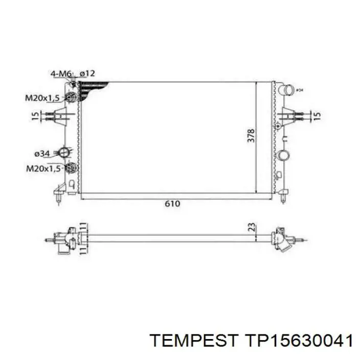 Радіатор TP15630041 Tempest