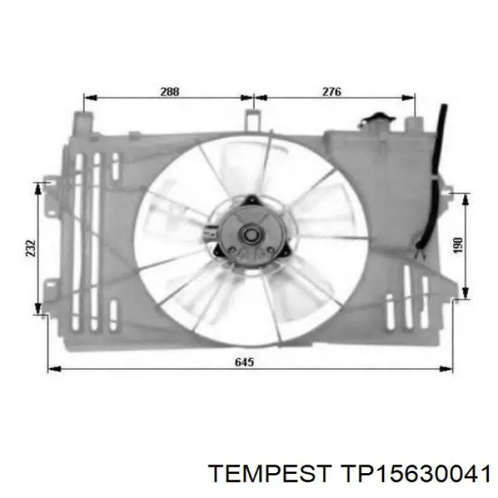 Купити TP15630041 Tempest Радіатор двигуна