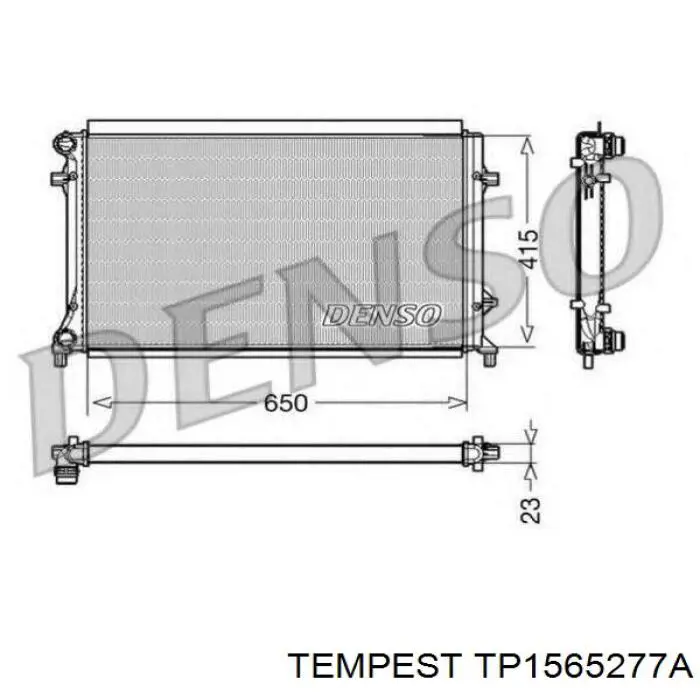 Радіатор основний Tempest TP1565277A ціна, від 42.09 USD