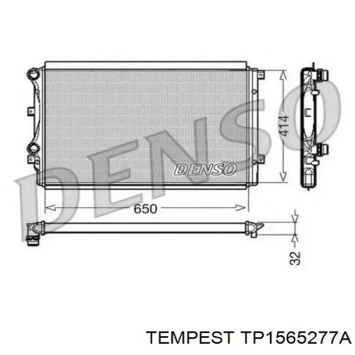 TP1565277A Tempest Радіатор охолодження двигуна