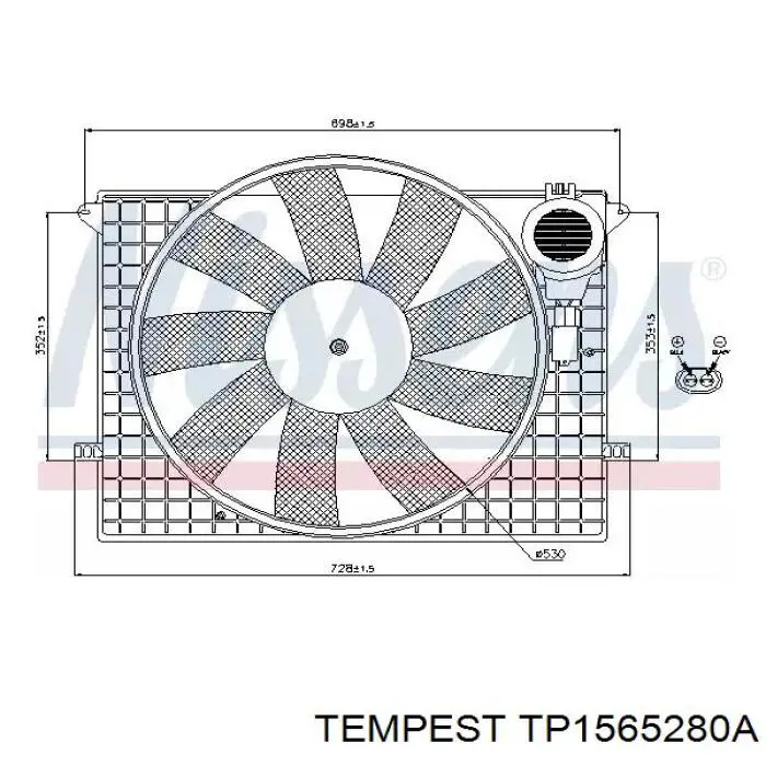TP1565280A Tempest Радіатор охолодження двигуна