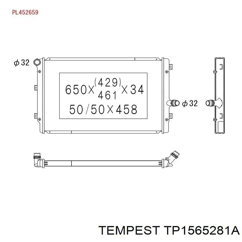 Радіатор TP1565281A Tempest
