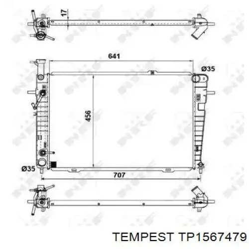 Радіатор TP1567479 Tempest