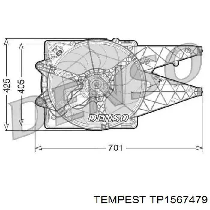 Купити TP1567479 Tempest Радіатор двигуна