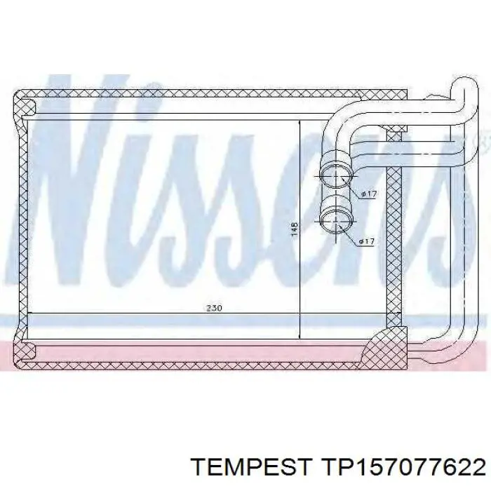Радіатор пічки (обігрівача) Tempest TP157077622 ціна, від 32.79 USD