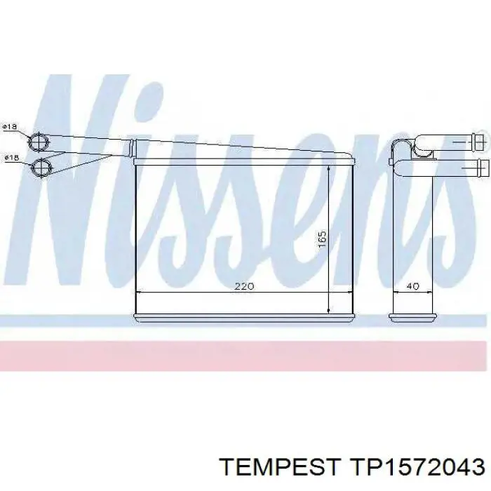 Радіатор пічки (обігрівача) TP1572043 Tempest