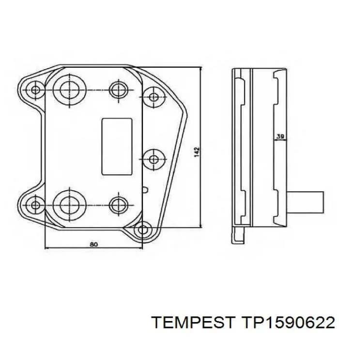 Радіатор масляний TP1590622 Tempest