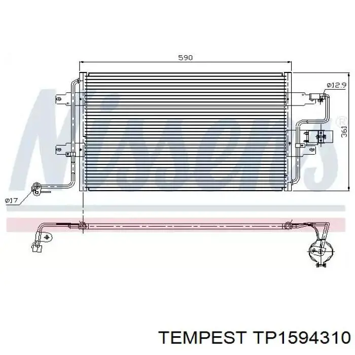 Радіатор кондиціонера TP1594310 Tempest