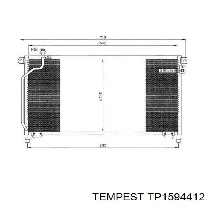 TP1594412 Tempest радіатор кондиціонера