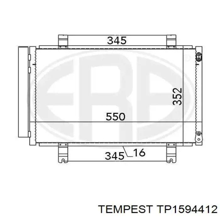 Купити TP1594412 Tempest Радіатор системи охолодження кондиціонера