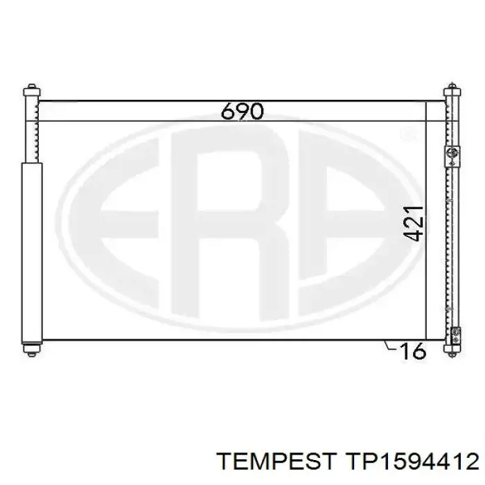 Радіатор кондиціонера TP1594412 Tempest