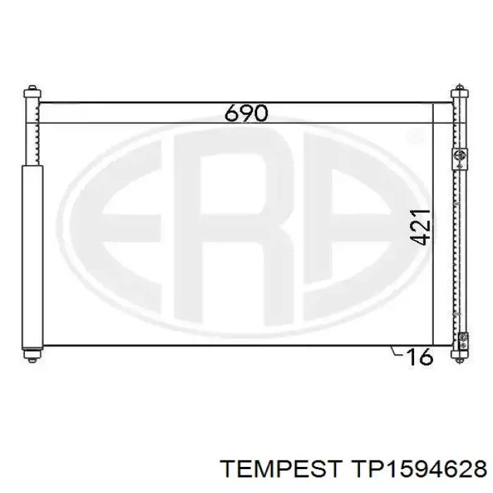Радіатор кондиціонера TP1594628 Tempest
