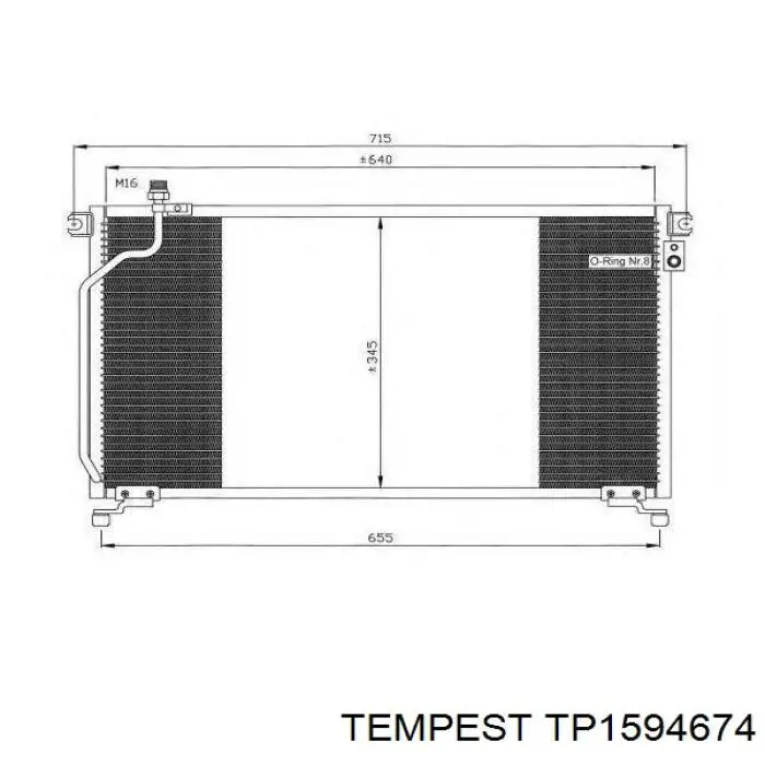 Купити TP1594674 Tempest Радіатор системи охолодження кондиціонера