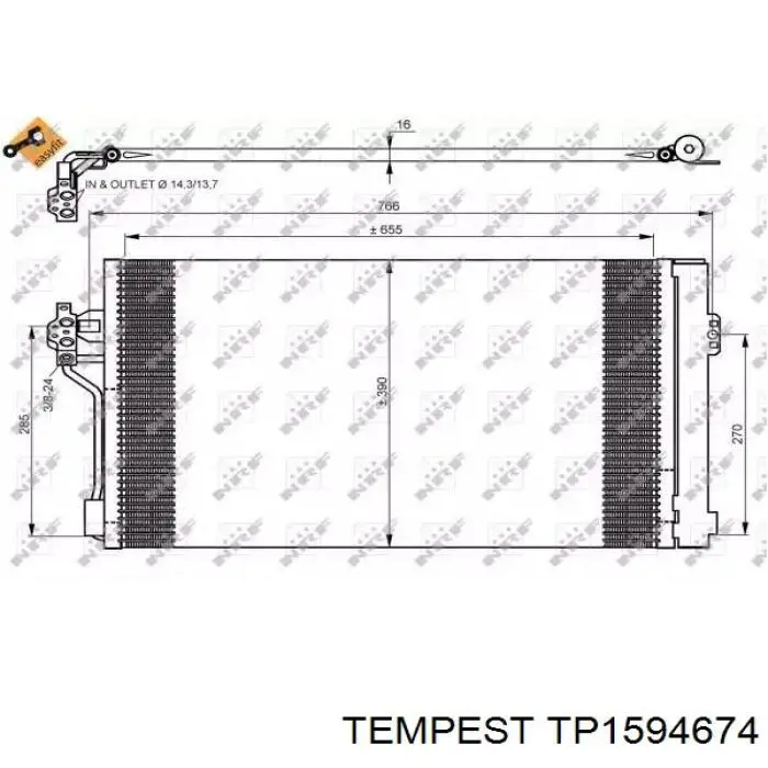 Радіатор кондиціонера TP1594674 Tempest
