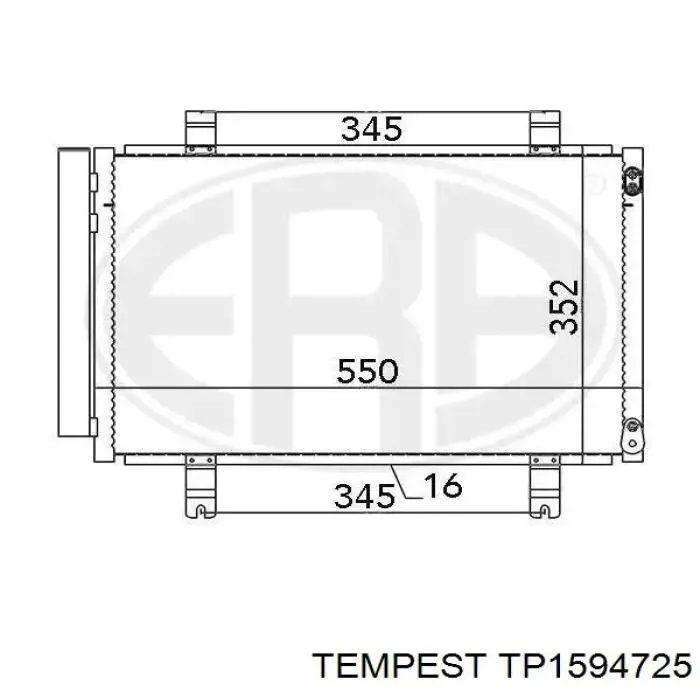 Радіатор кондиціонера TP1594725 Tempest
